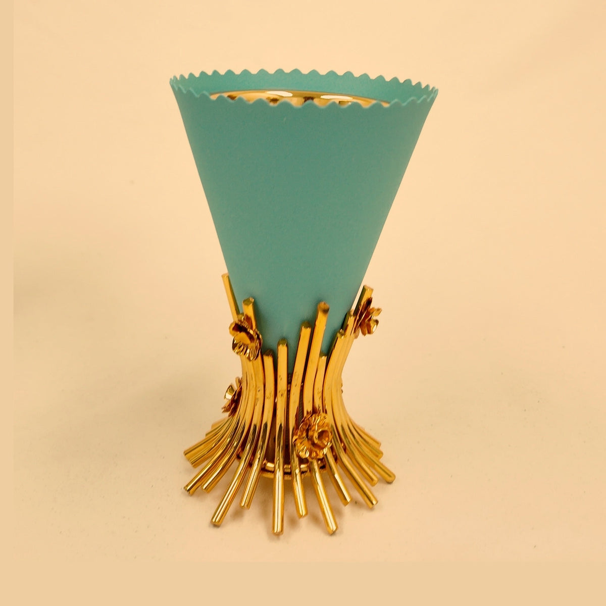 Metal Bouquet Style Burner — Teal