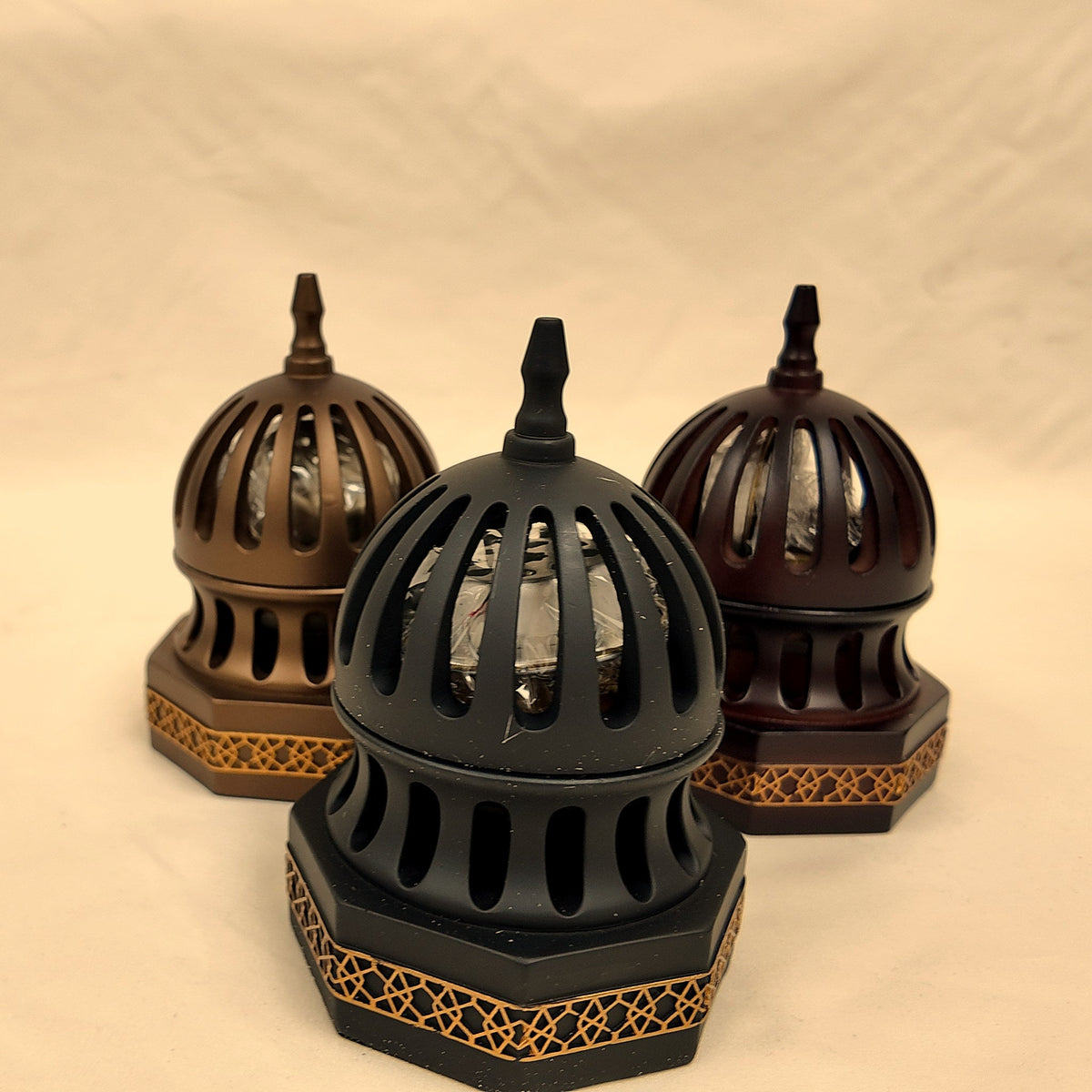 Dome Style Burner in Black, Brown and Champagne