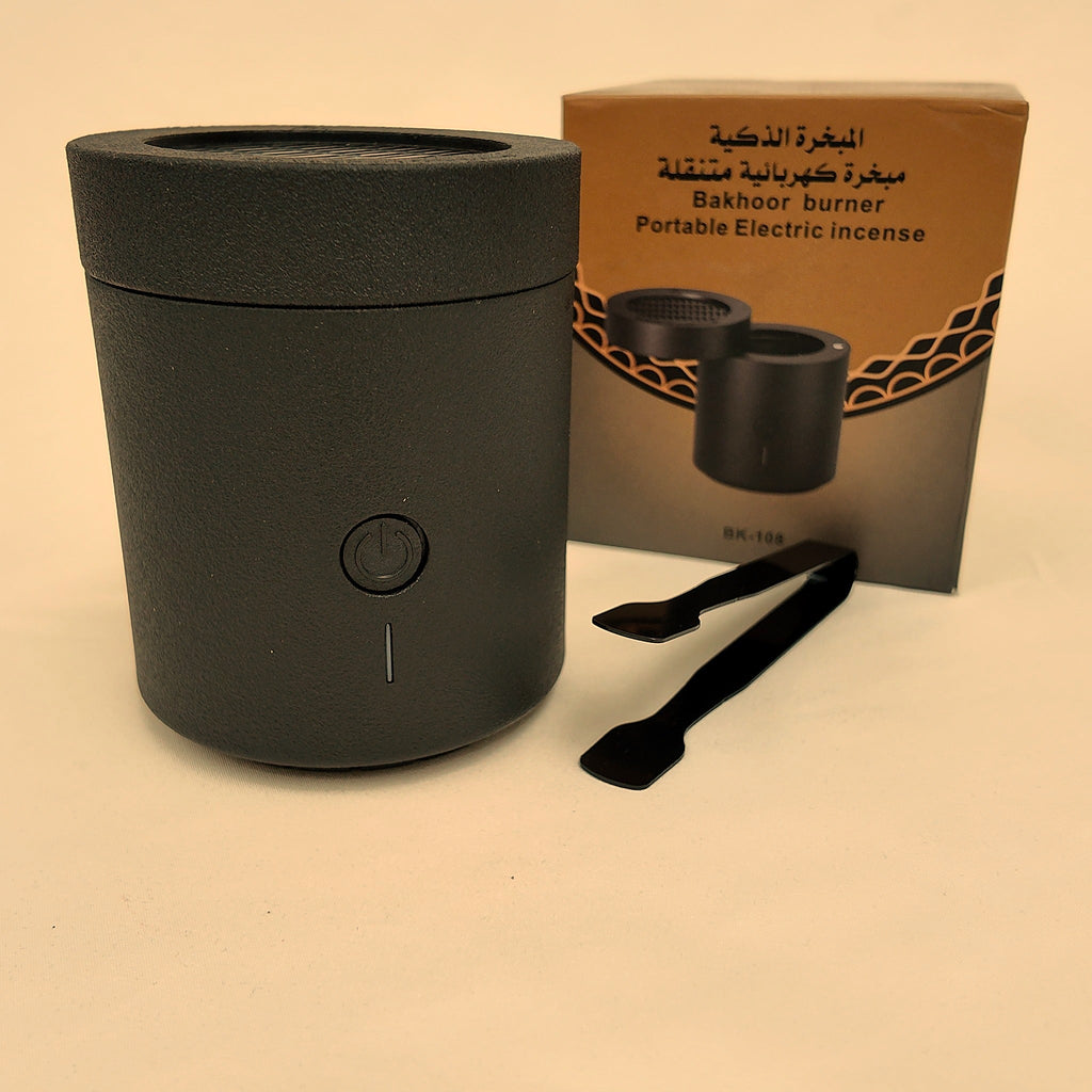 Electric Portable Style Burner — Black, with box and tongs