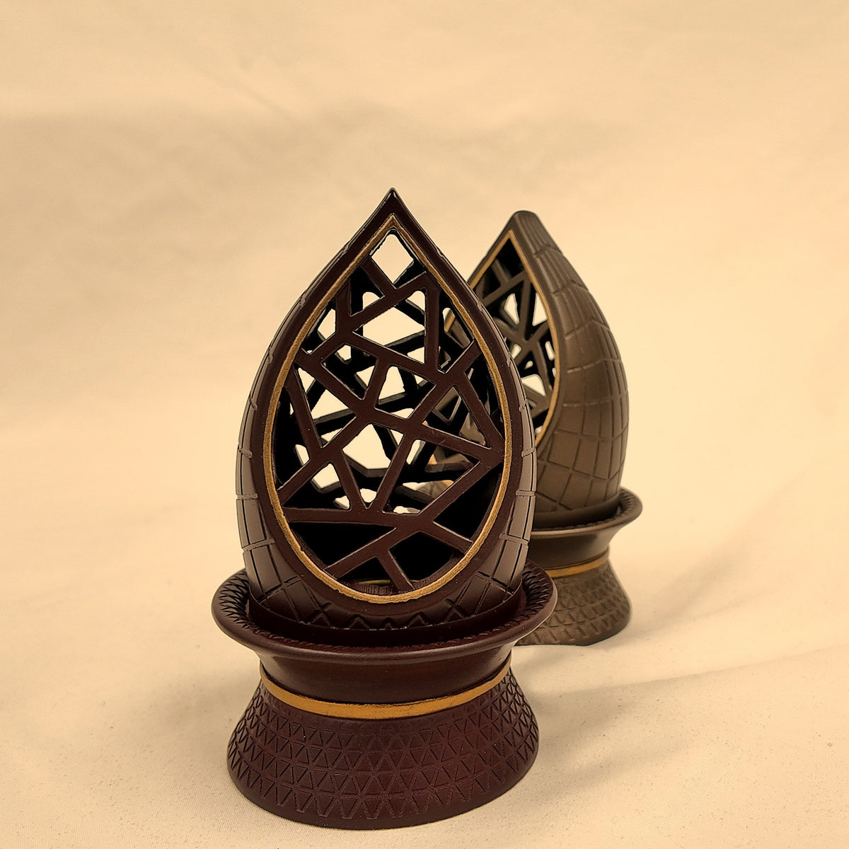 Flame Style Burner in Brown and Champagne
